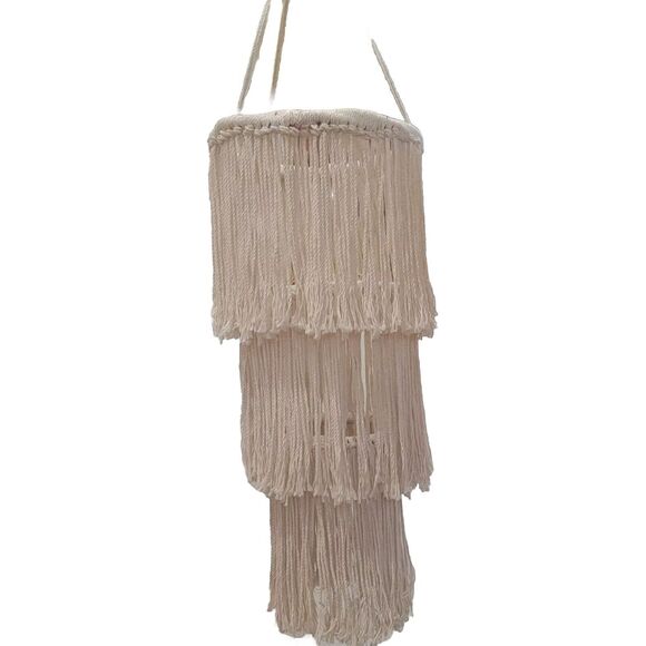 Macrame Lamp Shade Chandelier Lampshade Ornaments Handcraft Rustic Boho Decor - Picture 1 of 4
